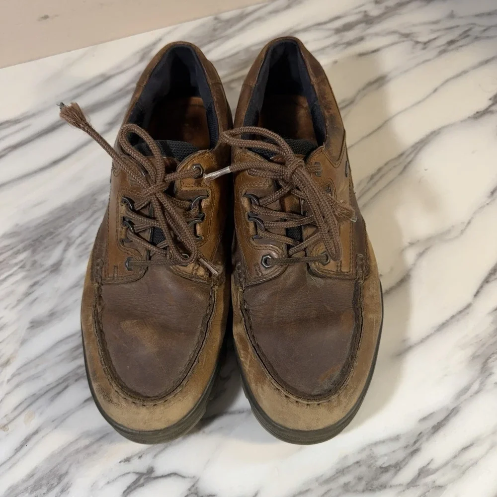 ECCO Men's Track 25 Low GORETEX Brown Leather Sz 10-10.5 44 Hiking Outdoors
